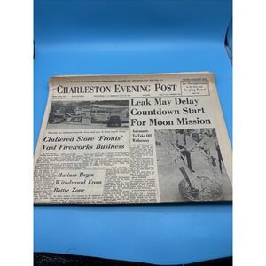 Charleston Evening Post- Leak May Delay Countdown Start For Moon Mission July 10